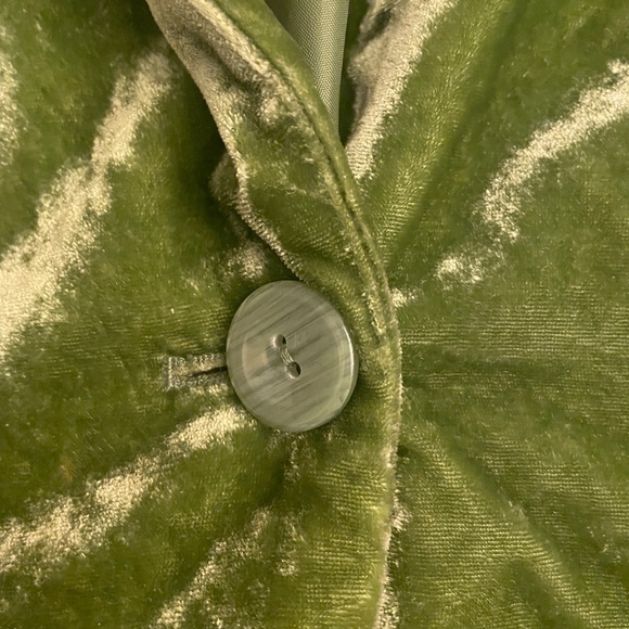 Green velvet womens jacket - Picture 5 of 10